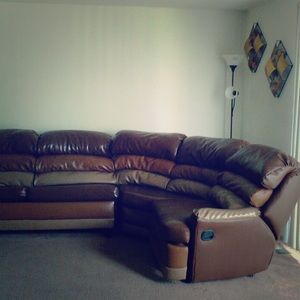 This is a 5 piece Leather Sectional.
